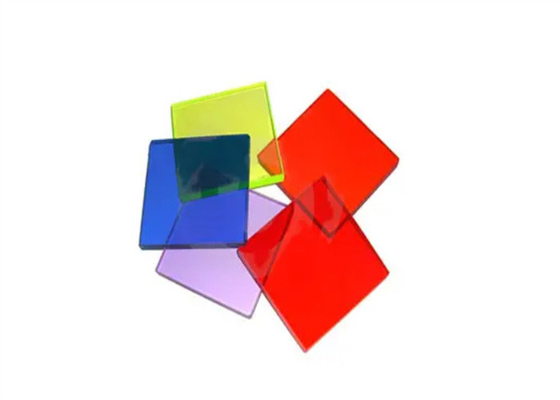 50x50mm Colored Optical Glass Filters Longpass For Environmental Testing